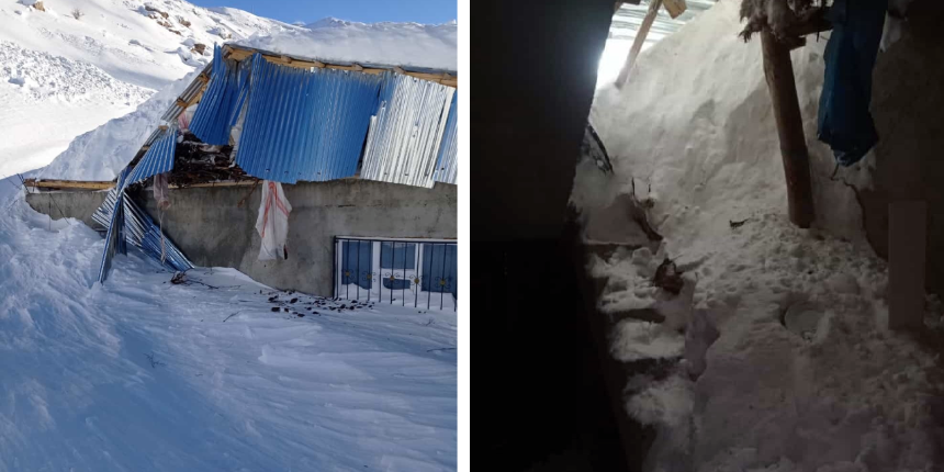 Evin üzerine çığ düştü! 5'i çocuk 7 kişi ölümden döndü