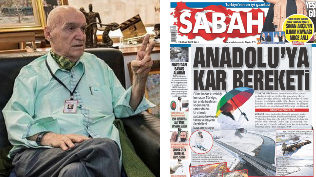 Hıncal Uluç, Sabah'ın "kar" manşetini beğenmedi!