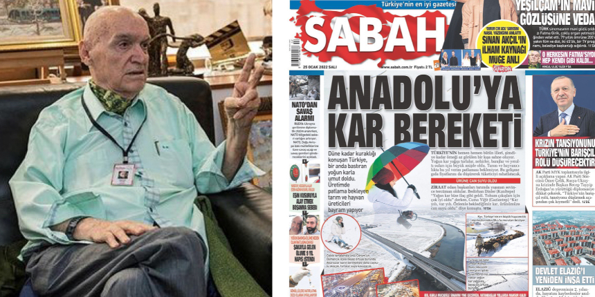 Hıncal Uluç, Sabah'ın "kar" manşetini beğenmedi!