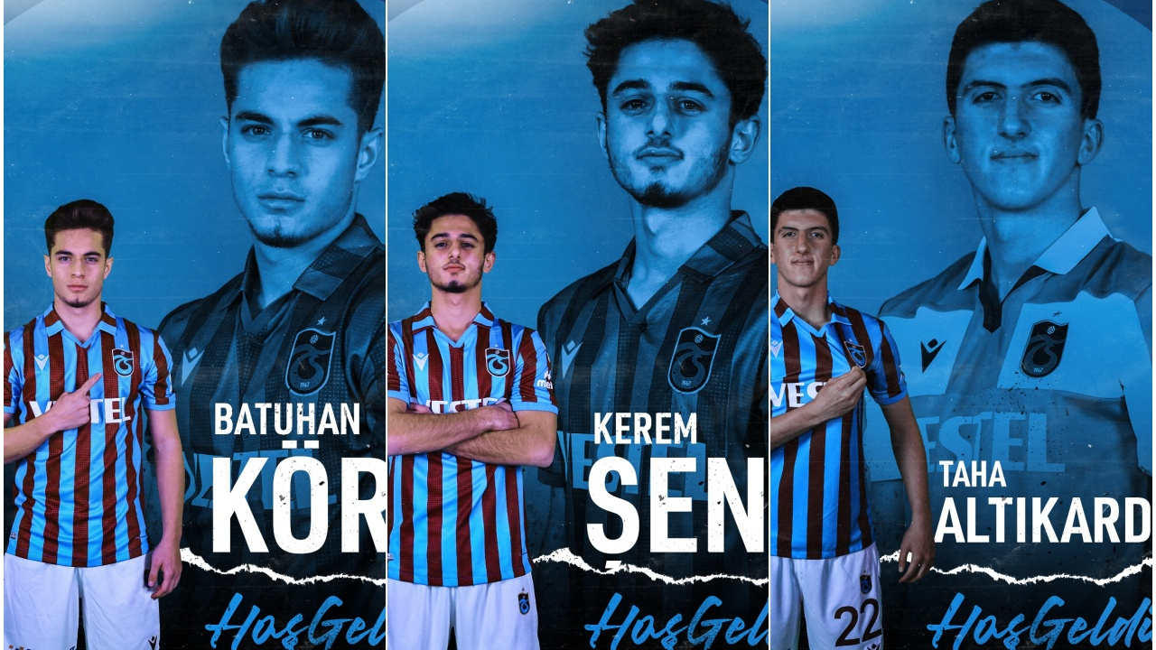 Trabzonspor Batuhan Kör, Kerem Şen ve Taha Altıkardeş ile 4,5 yıllık sözleşme imzaladı