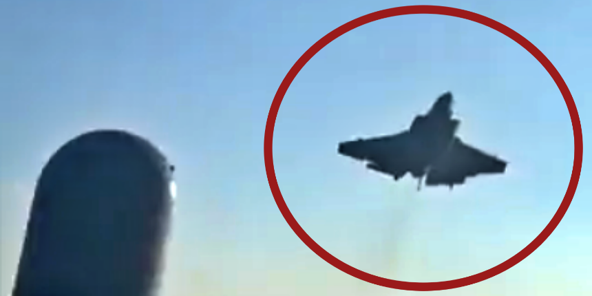 ABD'ye ait bir F-35'in, uçak gemisinin kaptan köşküne çarptığı anlar!