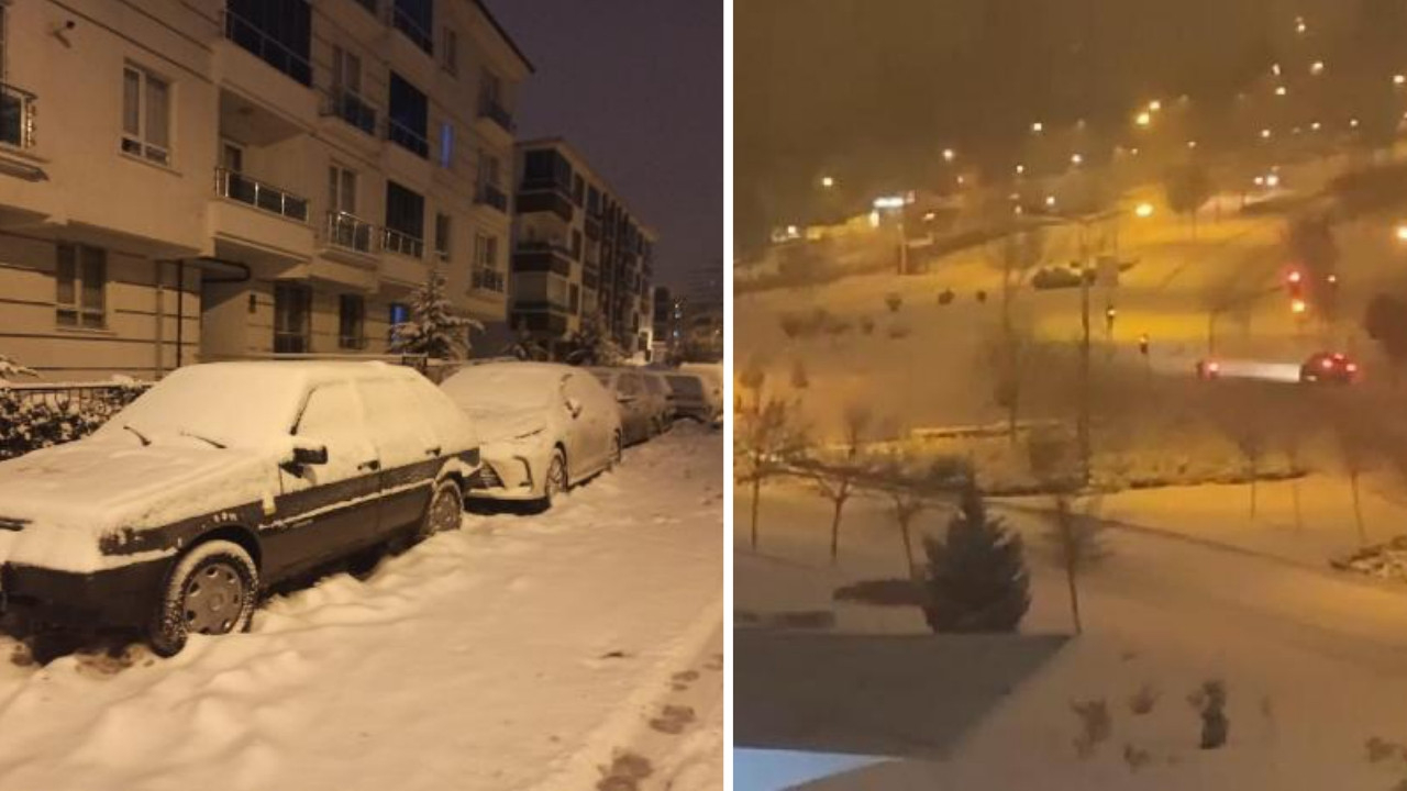 Ankara'da kar kaosu: Yollar kapandı, sürücüler yürüyerek evlerine gitti!