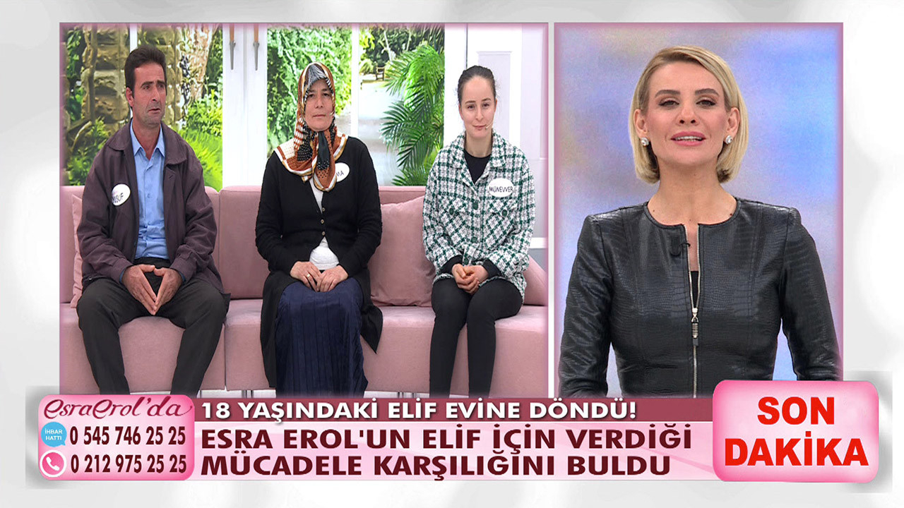 Esra Erol'da programına katılan 18 yaşındaki Elif’ten müjdeli haber! Ailesinin evine geri döndü