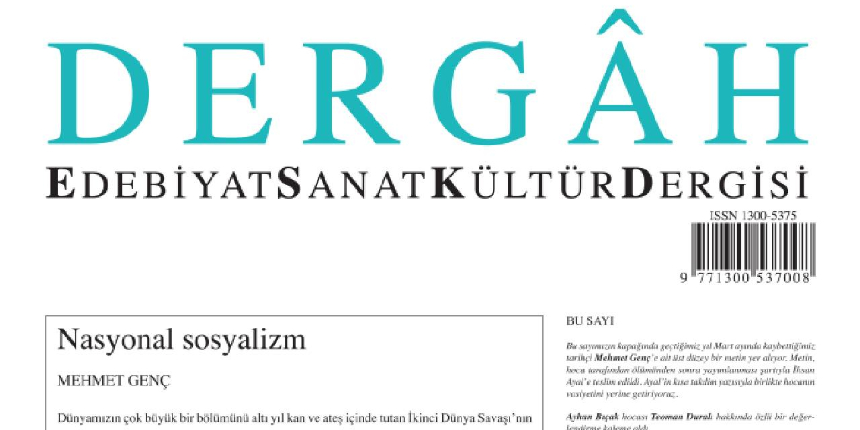 Edebiyat ve Sanat Kültür Dergisi Dergah kapandı