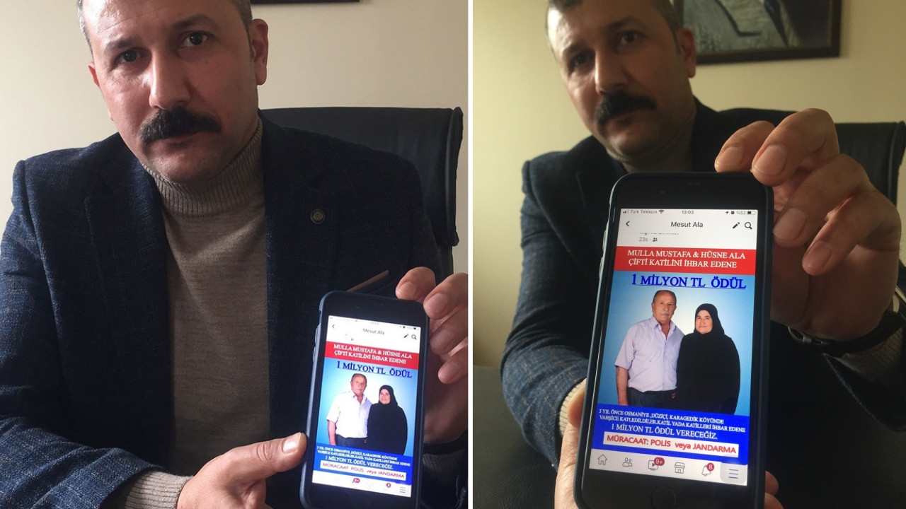 Osmaniyeli iş insanı duyurdu: Anne ve babasının katillerini bulana 1 milyon TL verecek!