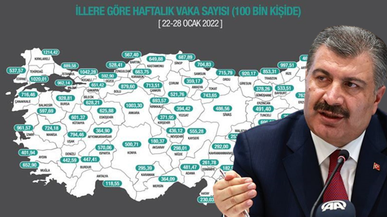 Bakan Koca yeni haritayı paylaştı! İşte vakalarda il il son durum...