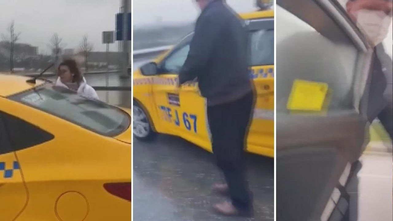 Kadın yolcuyu yaka paça araçtan indirmişti! O taksici yakalandı! Bin 823 TL ceza verildi!
