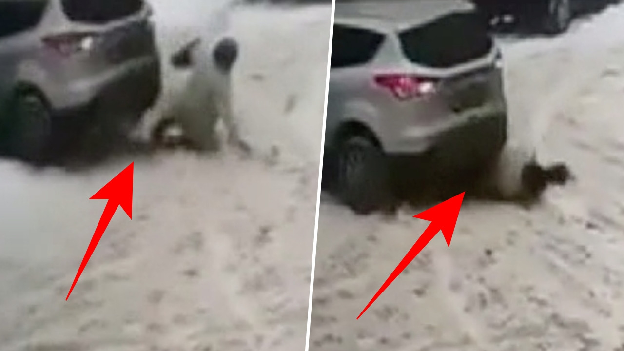 Dikkatsiz sürücü yaşlı kadının üzerinden defalarca geçti! Saniye saniye kamerada!