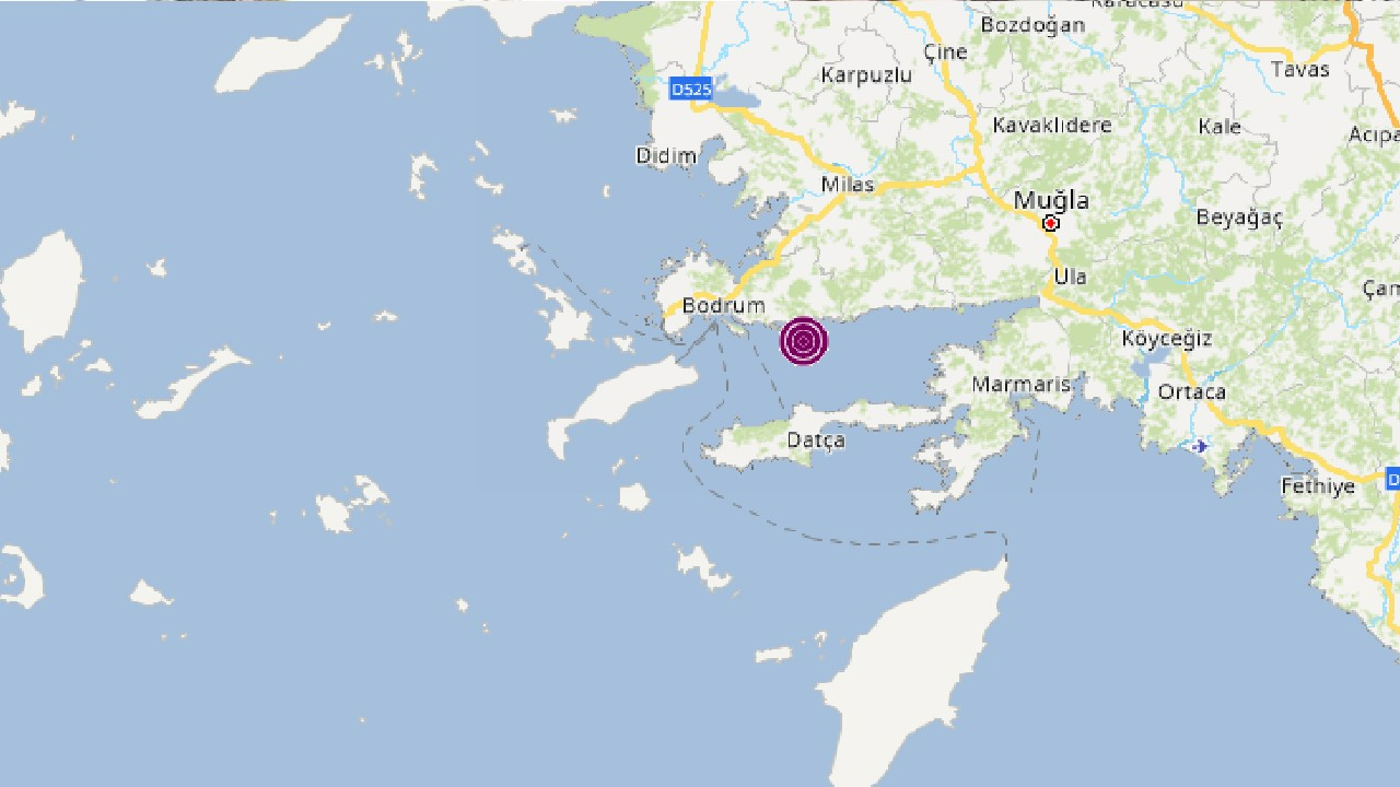 Bodrum'da korkutan deprem!