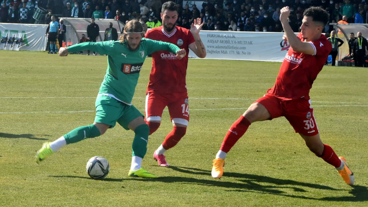 Bodrumspor'un 4 maçlık galibiyet serisi Serik Belediyespor maçıyla sona erdi 1-1