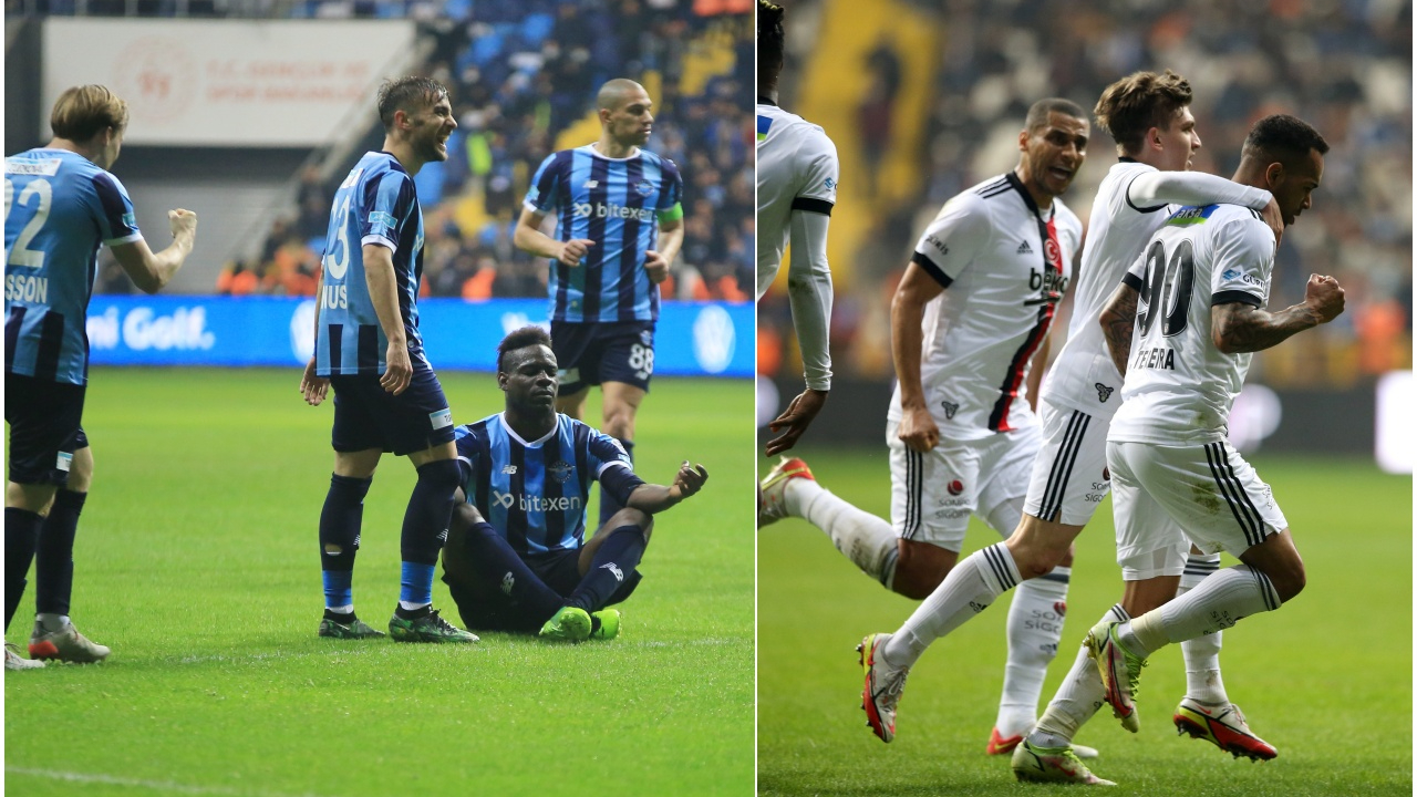 Adana Demirspor-Beşiktaş kapışması nefes kesti... Ev sahibinin 2 golü sayılmadı!
