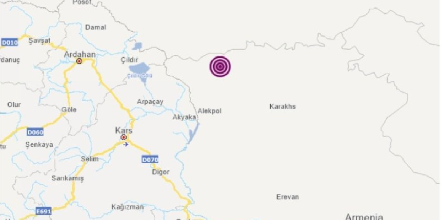 Ermenistan'da 5.3 büyüklüğünde deprem! Kars'ta da hissedildi