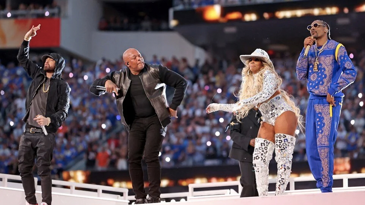 2022 Super Bowl finaline devre arası şovu damga vurdu! Adeta rap zirvesi yaşandı