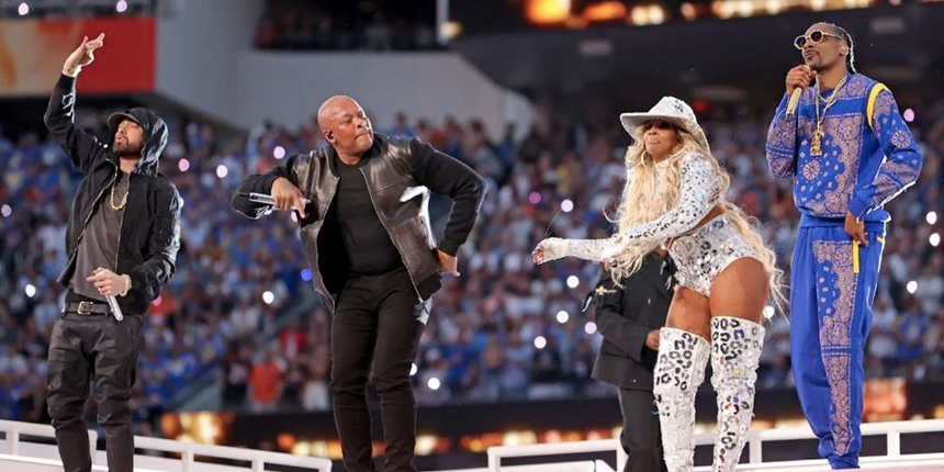 2022 Super Bowl finaline devre arası şovu damga vurdu! Adeta rap zirvesi yaşandı