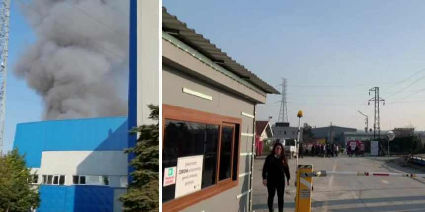 Tuzla’da iş yerinde yangın çıktı, patlama sesleri duyuldu