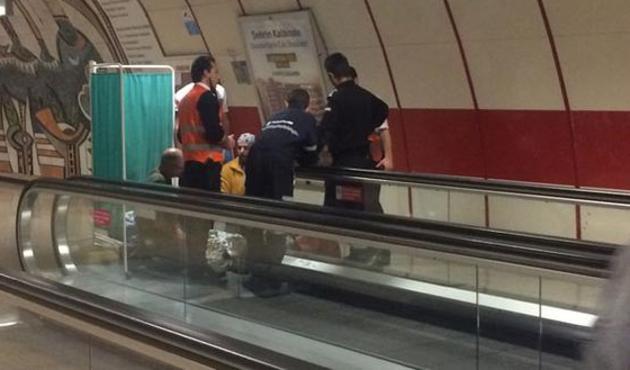 Taksim metrosunda korku dolu anlar!