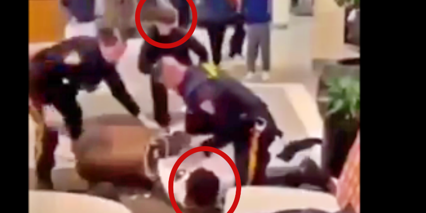 ABD polisi kavga eden gençlerden sadece siyahi olana müdahale etti!