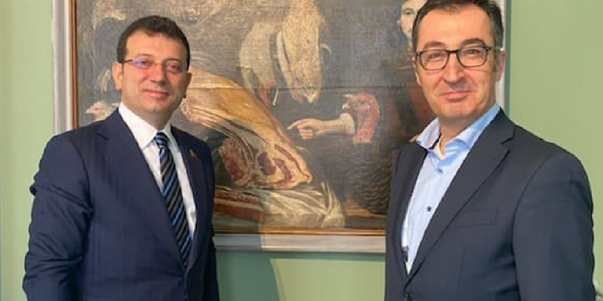Ekrem İmamoğlu, Almanya'da Türkiye düşmanı Cem Özdemir ile görüştü