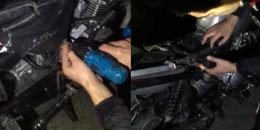 Polis ekipleri şoke oldu! Motosikletin hava filtresinden silah çıktı