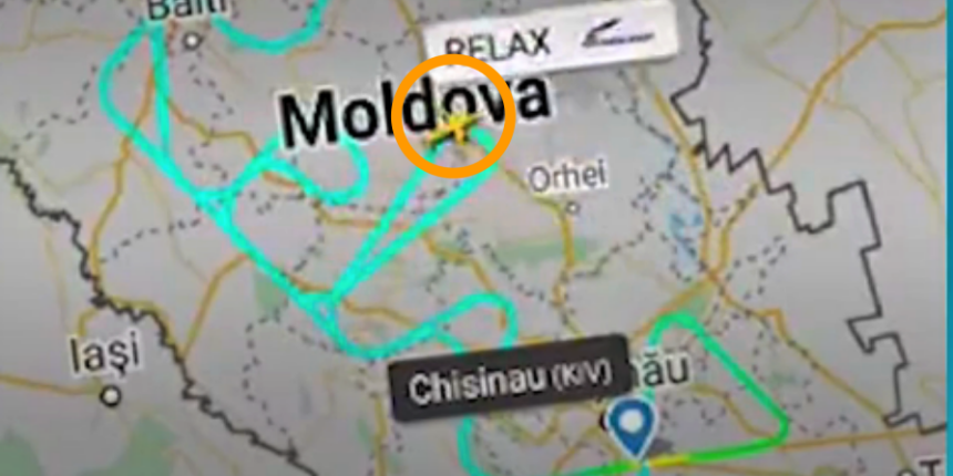 Moldova-Ukrayna sınırında uçan bir uçağın çizdiği rota gülümsetti!