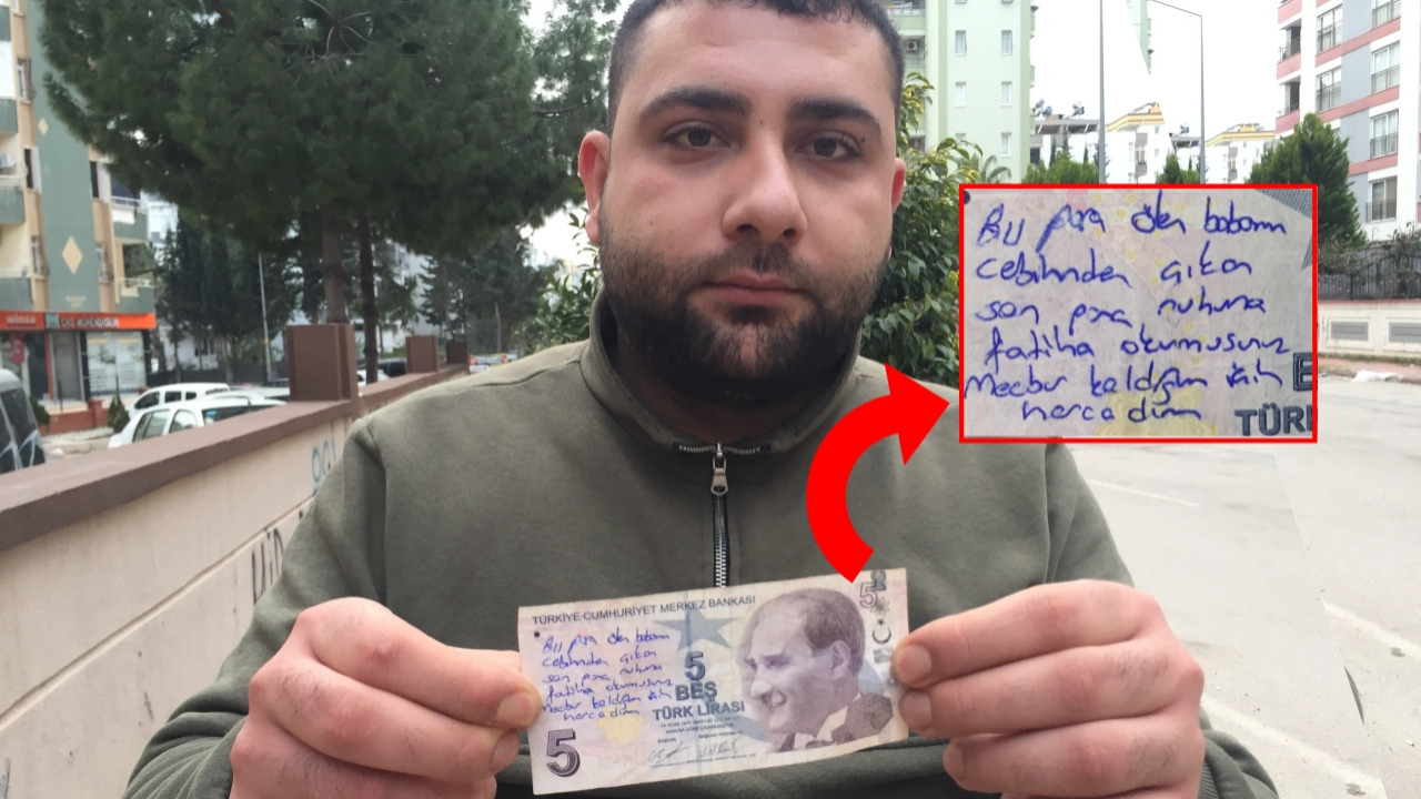 Market sahibi, baba yadigarı 5 liranın sahibini arıyor! Üzerindeki not duygulandırdı...