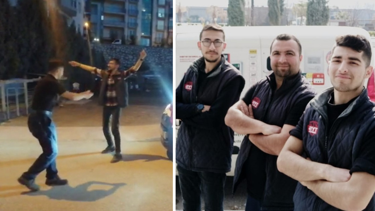 "İşlerimiz çok iyi gidiyor" diyerek araçlarından inip Ankara havası oynadılar!