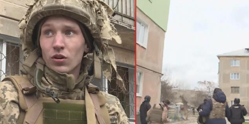 Ukrayna'nın doğusundan tedirgin eden görüntüler: Askerle röportaj sırasında bomba patladı