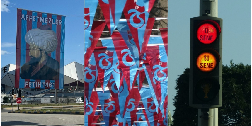 Trabzon'da şampiyonluk provaları... Taraftarlar şehri süslemeye başladı