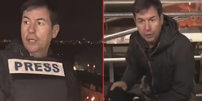 Kiev'de patlama sesleri... CNN muhabiri anında 'savaş moduna' geçti