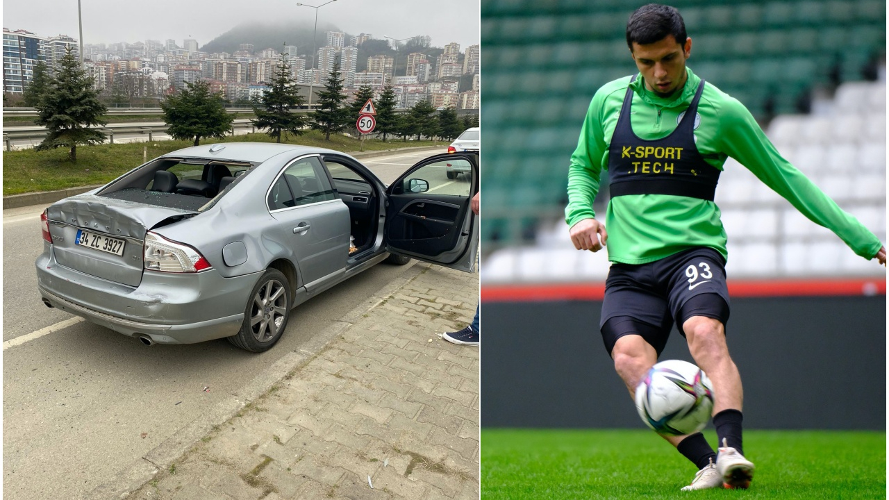 Giresunspor forveti Shapi Suleymanov antrenmandan eve dönerken kaza yaptı