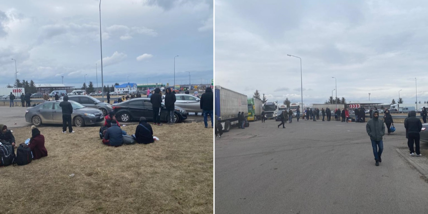 Ukrayna-Polonya sınırında tansiyon yükseliyor! Vatandaşlar, -10 derecede bekliyor...