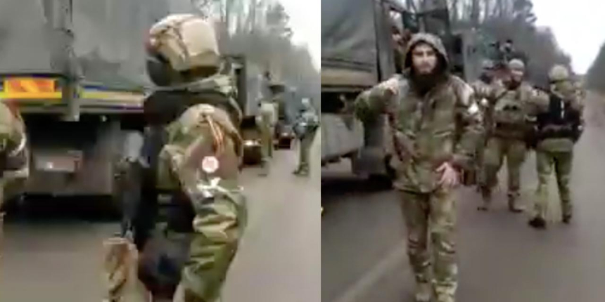 Rusya yanlısı Çeçenler Kiev'in yakınlarında bekliyor: Son görüntüler geldi