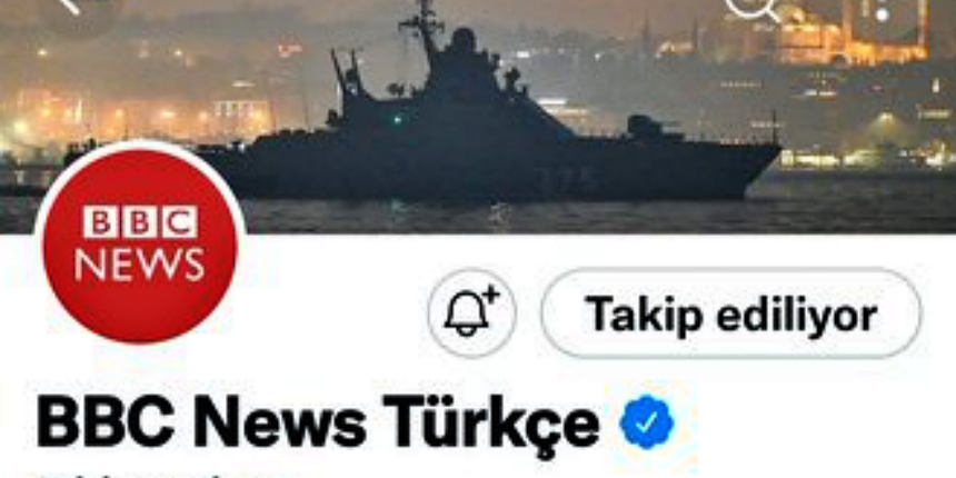 BBC Türkçe Twitter'daki kapak resmine Boğaz'ı geçen Rus gemisi koydu!