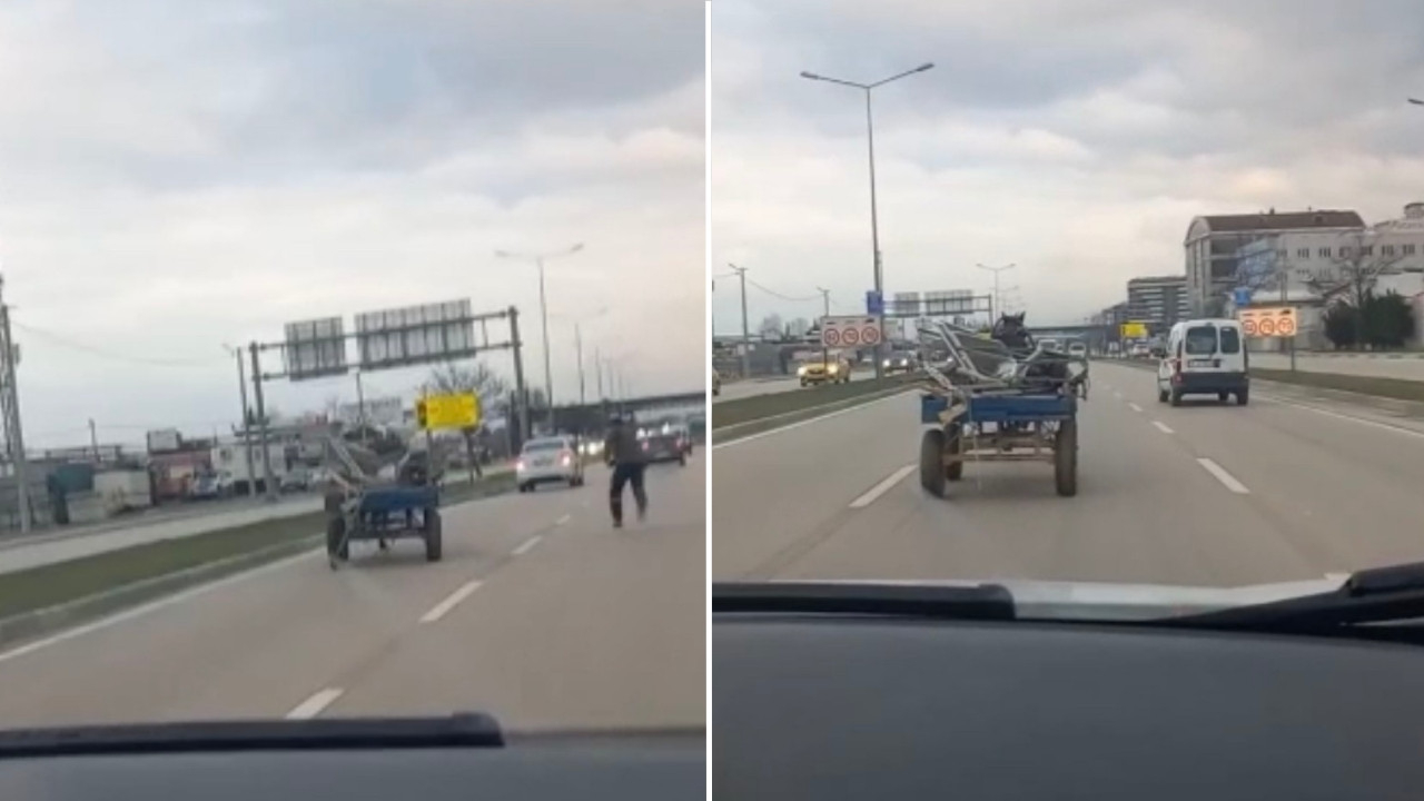 Trafikte 'at' paniği: Sürücüsüz at arabası ortalığı birbirine kattı! İşte o anlar...
