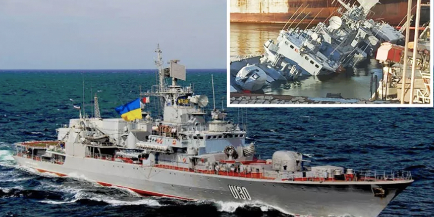 Ukrayna'ya büyük şok! Donanmanın 'amiral gemisi' battı
