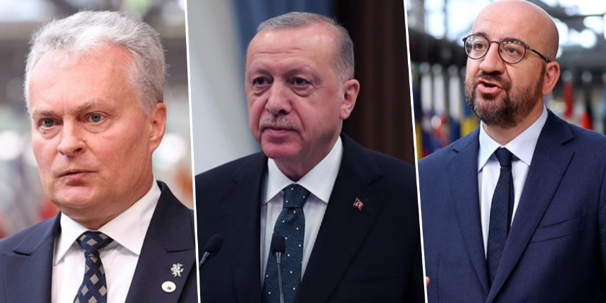 Cumhurbaşkanı Erdoğan'dan telefon diplomasisi: AB Konseyi Başkanı ve Litvanya Cumhurbaşkanı ile görüştü!
