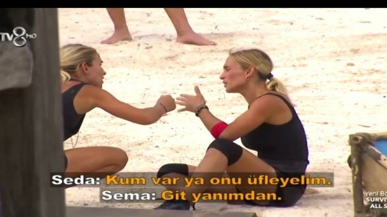Survivor 2022'nin İkizleri Sema ve Seda Bu Kez Birleşme Oyununda Birbirlerini Yedi