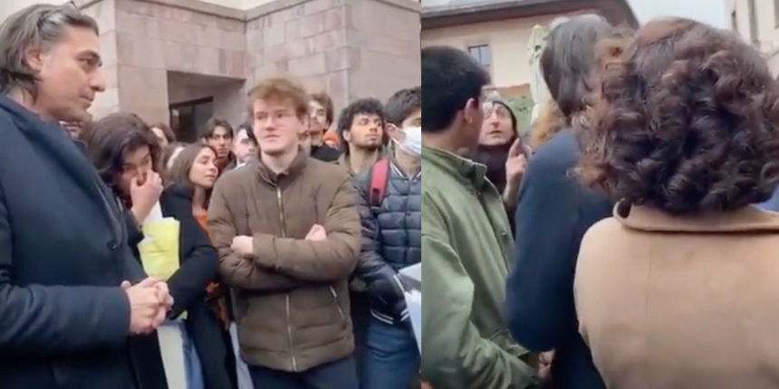 Koç Üniversitesi'nde dekan, öğrencinin üzerine yürüdü: O anlar sosyal medyada gündem oldu