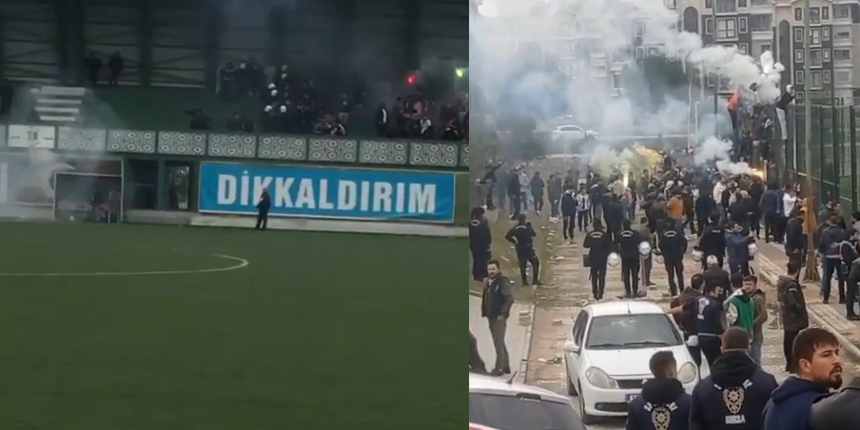 Amatör küme maçında kavga çıktı: Polis ekipleri biber gazıyla müdahale etti