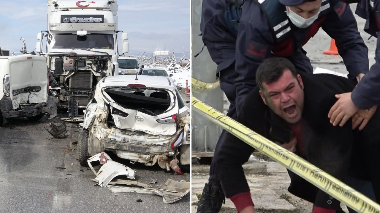 Kontrolden çıkan TIR, 7 aracı biçti! Annesini kaybeden adam sinir krizi geçirdi!