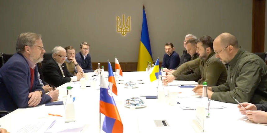 Zelenskiy Polonya, Slovenya ve Çekya Başbakanları ile bir araya geldi