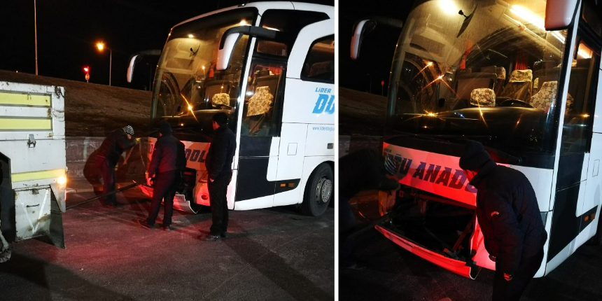 "Emniyetsiz" raporuna rağmen yolcu taşınan otobüs trafikten menedildi