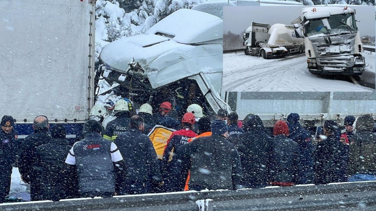 Bolu Dağı TEM otoyolunda zincirleme kaza: Yol ulaşıma kapandı!