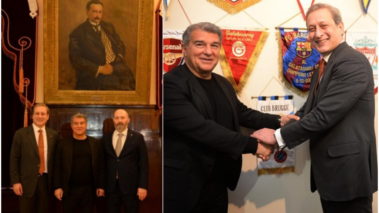Laporta, Galatasaray Lisesi'ni gezdi, Boğaz manzarası eşliğinde Türk kahvesi içti