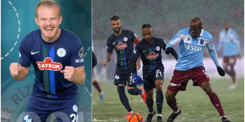 Joel Pohjanpalo penaltıdan hat-trick yaptı, Çaykur Rizespor, Trabzonspor'u devirdi