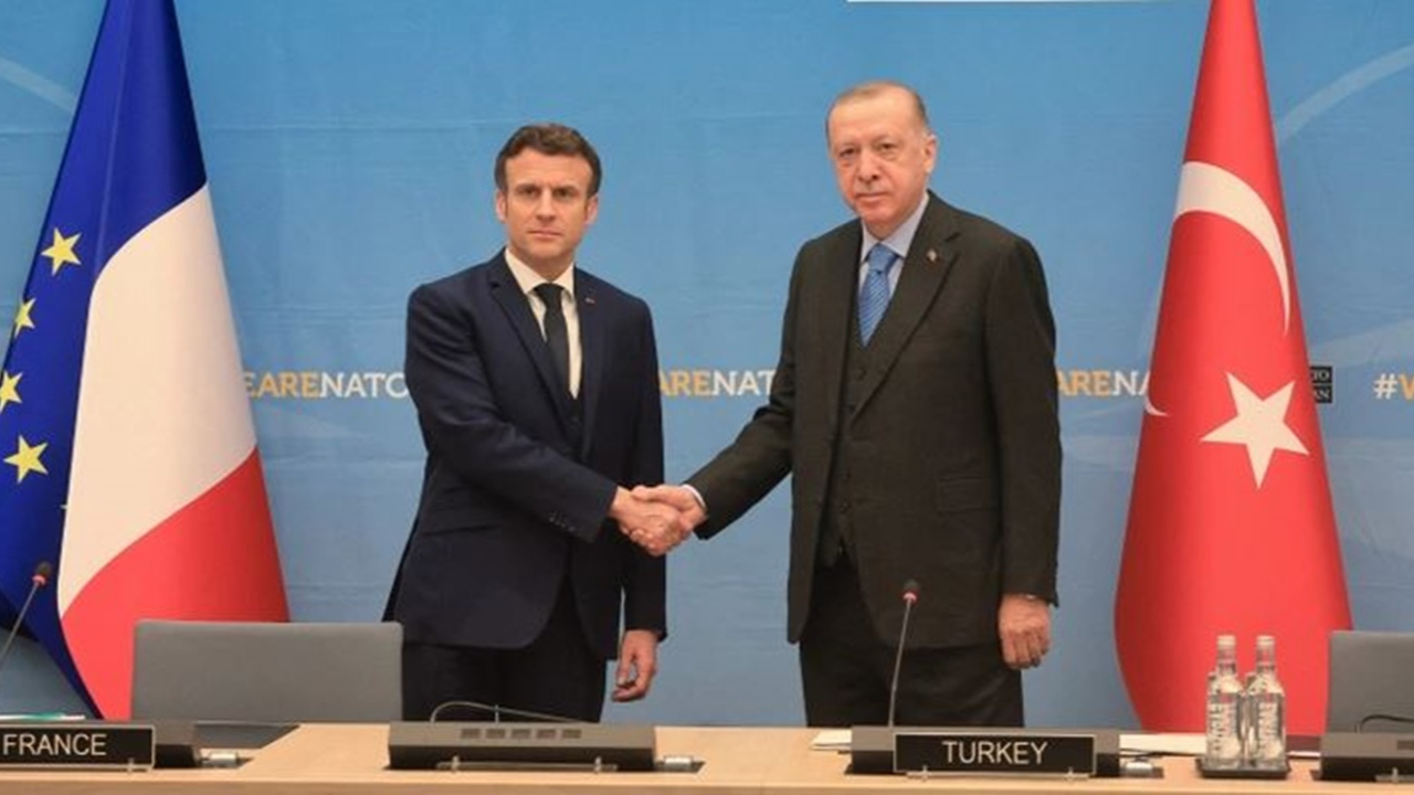 Cumhurbaşkanı Erdoğan, Fransa Cumhurbaşkanı Macron ile bir araya geldi
