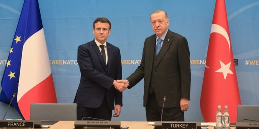 Cumhurbaşkanı Erdoğan, Fransa Cumhurbaşkanı Macron ile bir araya geldi