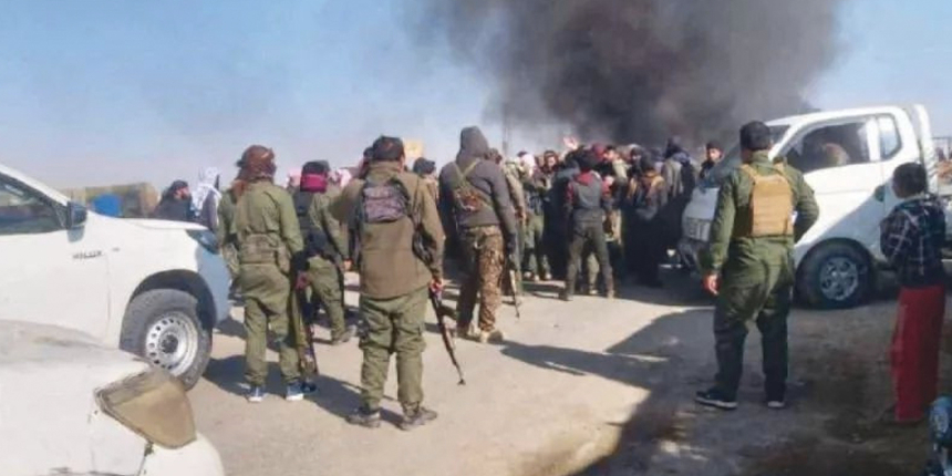 PKK'lı teröristlerin Suriye'nin kuzeyinde zulmü devam ediyor Cami basıp Kur'an-ı Kerim yaktılar