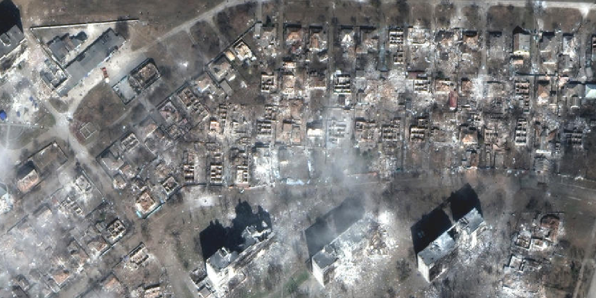 Mariupol insani bir felaketin eşiğinde! Kentteki korkunç yıkım görüntülendi
