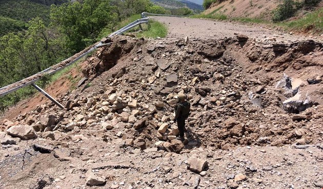 Tunceli'de 500 kiloluk patlayıcı imha edildi...